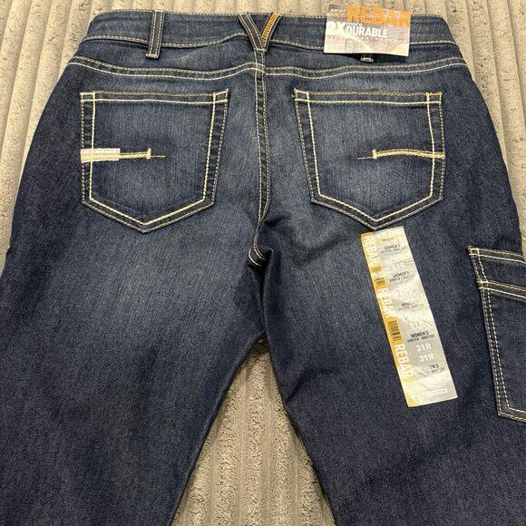 Arita Rebar Durastretch Work Denim Jeans Mid-Rise Cargo Boot Cut Women’s 31R - Picture 8 of 9